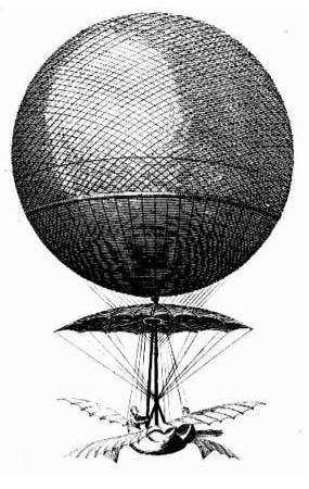 Balloon flown by Jean Pierre Blanchard and John Jeffries across the English Channel in 1785